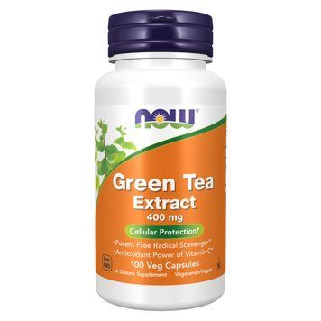 Green Tea Extract, NOW Foods, экстракт зеленого чая, 400 мг, 100 капсул 2022-10-2645 фото