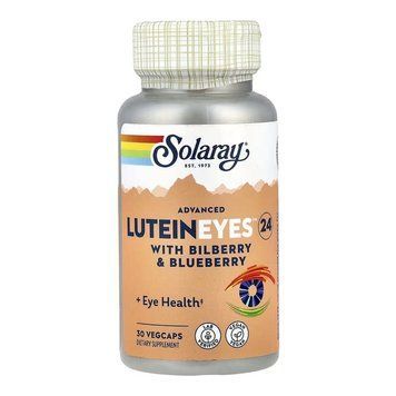 Lutein Eyes Solaray, Advanced Lutein Eyes&trade; 24 With Bilberry & Blueberry, 30 VegCaps 2023-10-6998 фото