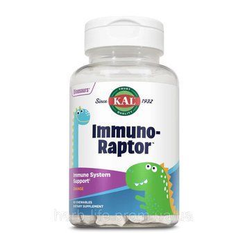 Immuno-Raptor&trade;, KAL, Dinosaurs&reg;, добавка для поддержки иммунитета, 60 жевательных таблеток 2023-10-2167 фото