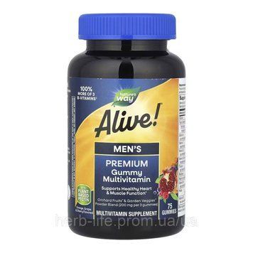 Mens Premium Multivitamin,Nature's Way, жевательные мультивитамины премиального качества для мужчин, 75 желеек 2022-10-1054 фото