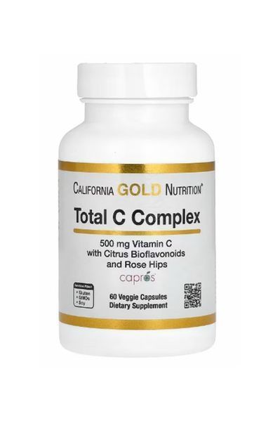 Total C Complex, California Gold Nutrition, комплекс з аскорбіновою кислотою та біофлавоноїдами 500 мг, 60 капсул CGN-01883 фото