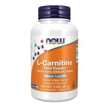 L-Carnitine NOW Foods, чистий порошок L-карнітину, 85 г 2023-10-4522 фото