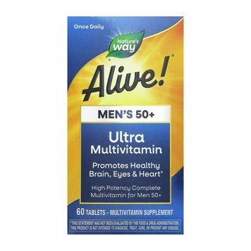 Men's 50+ Ultra Multivitamin, Nature's Way, ультрамультивитамины для мужчин старше 50 лет, 60 таблеток 2022-10-1060 фото