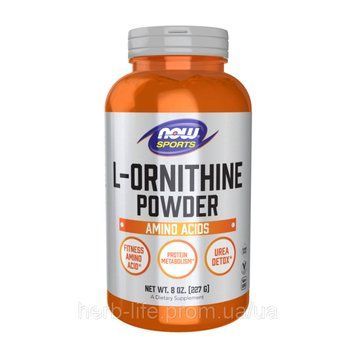 NOW Foods, Sports, L-орнітин у вигляді порошку, 227 г 2023-10-4529 фото