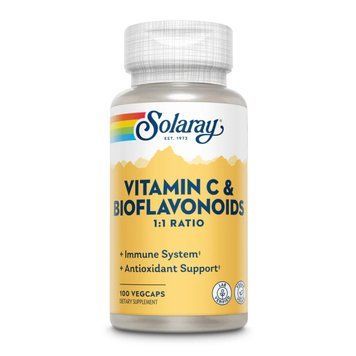 Vitamin C, Solaray, вітамін C і біофлавоноїди, у співвідношенні 1:1, 100 капсул 2023-10-3153 фото