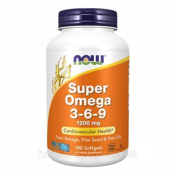 Омега 3 6 9 супер NOW Foods американська super omega 3 нау фудс риб'ячий жир для пружності шкіри та проти зморшок риб'ячий жир в капсулах для серця та судин незамінні жирні кислоти для покращення пам'яті та роботи мозку засіб від холестерину 180 капсул 2022-10-0069 фото