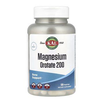 Magnesium Orotate KAL, оротат магния 200, 120 растительных капсул 2023-10-7004 фото