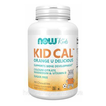 NOW Foods, Kid Cal, добавка з кальцієм для дітей, 100 жувальних таблеток 2022-10-2579 фото