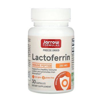 Lactoferrin, Jarrow Formulas, лактоферин, сублімований, 250 мг, 30 капсул 2023-10-5588 фото