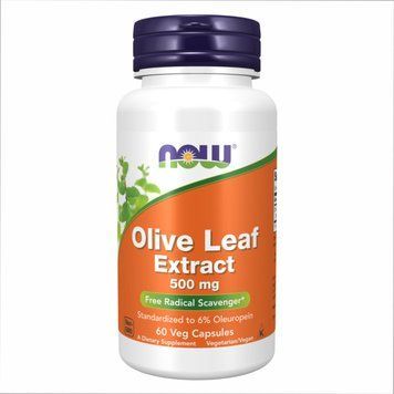 Olive Leaf Extract, NOW Foods, Экстракт оливковых листьев, 500 мг, 60 капсул 2022-10-0972 фото