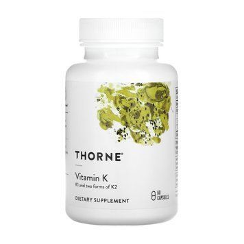 Vitamin K Thorne 3-K Complete, комплекс вітамінів K1 та K2, 60 капсул 2023-10-3650 фото