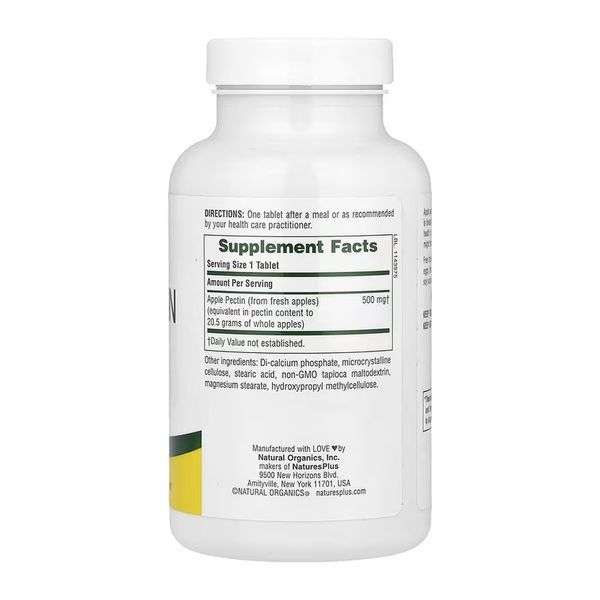 Apple Pectin NaturesPlus, яблочный пектин, 500 мг, 180 таблеток 2023-10-6424 фото