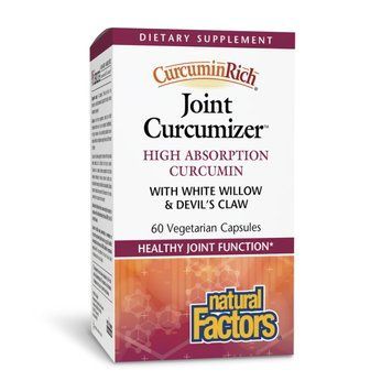 High Absorption Curcumin, Natural Factors, для підтримки суглобів, 60 капсул 2023-10-3838 фото