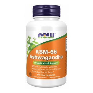 KSM-66 Ashwagandha, NOW Foods, 600 мг, 90 капсул 2023-10-5399 фото
