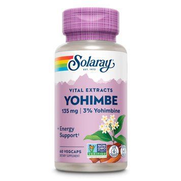 Vital Extracts Yohimbe, Solaray, йохимбе, 135 мг, 60 капсул 2022-10-2446 фото