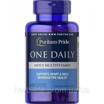 Puritan's Pride Мультивітаміни One Daily Men`s - 100 таблеток 100-74-8557232-20 фото