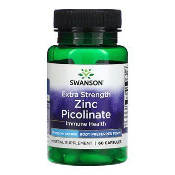 Zinc Picolinate, Swanson, піколінат цинку, 50 мг, 60 капсул 2023-10-4068 фото