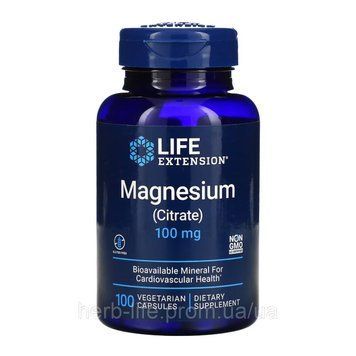 Магний цитрат магния Life Extension магнезиум для нервов и нервной системы magnesium citrate антистресс витамины магния для успокоения и улучшения сна бады от хронического стресса 100 капсул 2022-10-1902 фото