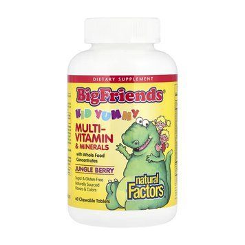 Multi-Vitamin & Minerals, Natural Factors, мультивітаміни й мікроелементи, 60 таблеток 2023-10-6556 фото
