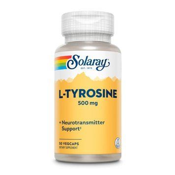 L-Tyrosine, Solaray, L-тирозин, 500 мг, 50 капсул 2023-10-2396 фото