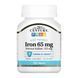 Iron 65 mg Ferrous Sulfate 21st Century, железо, 65 мг, 120 таблеток 2023-10-7122 фото 1