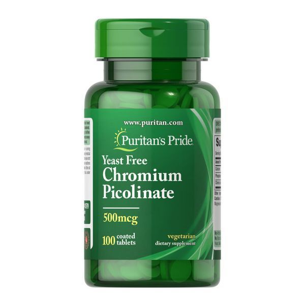 Chromium Picolinate, Puritan's Pride, xром піколінат, 500 mcg - 100 таблеток 100-40-2085430-20 фото
