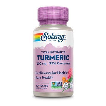 Turmeric, Solaray, Vital Extracts, куркума, 600 мг, 30 капсул 2023-10-2406 фото