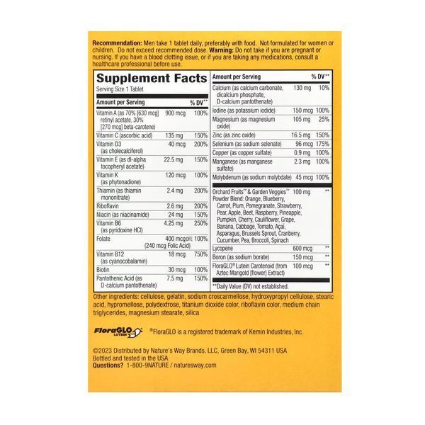 Men's Complete Multivitamin, Nature's Way, комплекс мультивітамінів для чоловіків, підтримка енергії, 50 таблеток 2022-10-1715 фото