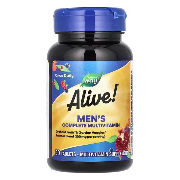 Men's Complete Multivitamin, Nature's Way, комплекс мультивітамінів для чоловіків, підтримка енергії, 50 таблеток 2022-10-1715 фото