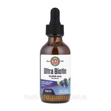 Ultra Biotin KAL, Биотин натуральный ароматизатор &laquo;Смесь ягод&raquo;, 10000 мкг, 59 мл 2023-10-7033 фото