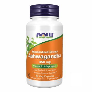 Ashwagandha, NOW Foods, ашваганда, стандартизованный экстракт, 450 мг, 90 капсул 2022-10-0114 фото