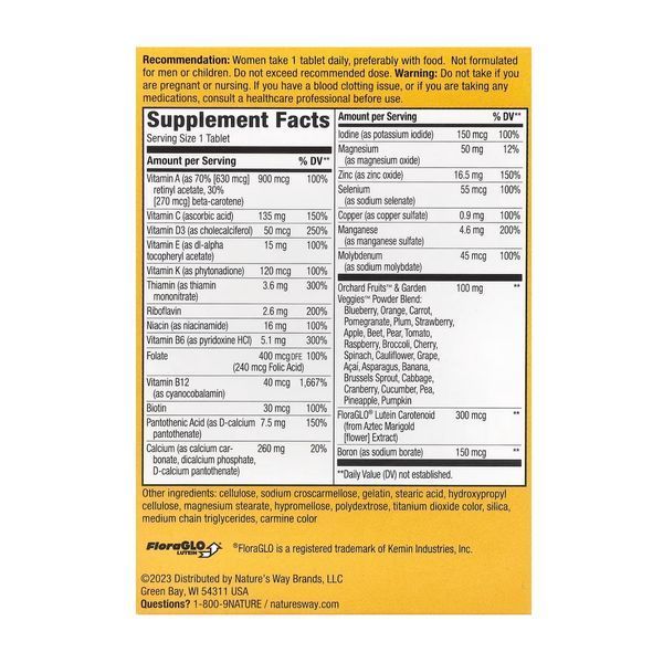Women's 50+ Complete Multivitamin, Nature's Way, мультивітамінний комплекс для жінок від 50 років, 50 таблеток 2022-10-1717 фото