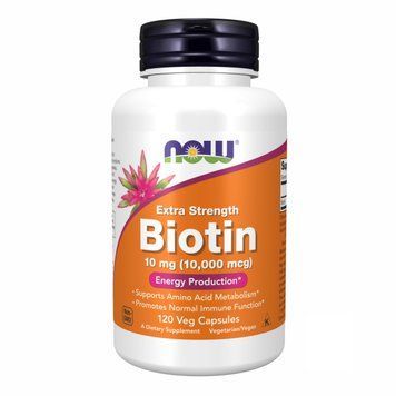 Biotin, NOW Foods, биотин повышенной силы действия, 10 мг (10 000 мкг), 120 капсул 2022-10-0007 фото