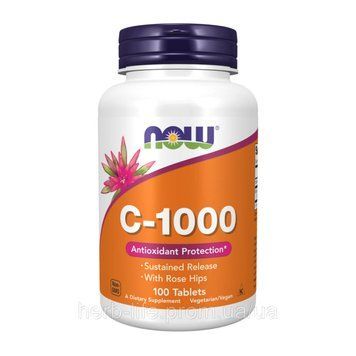NOW Foods, C-1000, вітамін C, 100 таблеток 2022-10-0012 фото