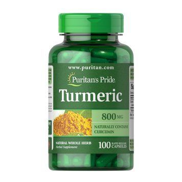 Куркумин, Turmeric, Puritan's Pride, 800 мг, 100 капсул 2023-10-6443 фото