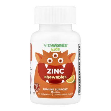 Kids Zinc VitaWorks, цинк, для детей, вишня, 120 жевательных таблеток 2023-10-7256 фото