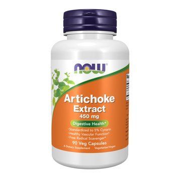 Artichoke Extract, NOW Foods, Экстракт артишока, 450 мг, 90 растительных капсул 2022-10-0705 фото