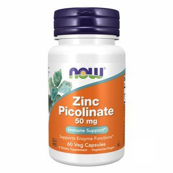 Zinc Picolinate, NOW Foods, пиколинат цинка, 50 мг, 60 капсул (50 мг в 1 капсуле) 2022-10-0047 фото