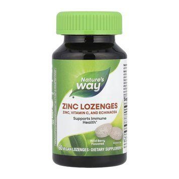 Zinc Lozenges, Nature's Way, пастилки з цинком, 60 пастилок 2023-10-2778 фото