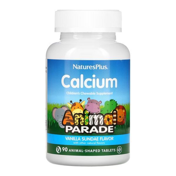 Calcium kids, NaturesPlus, Animal Parade кальций, жевательная добавка для детей, 90&nbsp;таблеток 2022-10-2862 фото