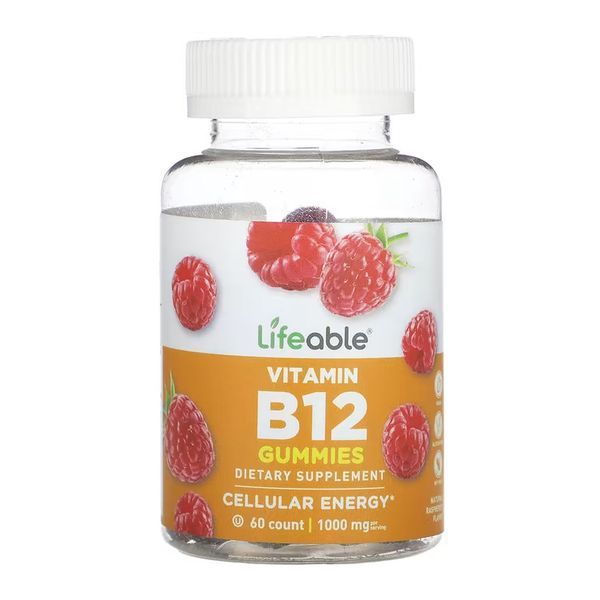 Vitamin B12 Adult Lifeable, Вітамін B12 500 мкг, Б12 вітамін 60 жувальних таблеток 2023-10-7258 фото