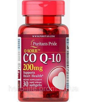 Коэнзим Puritan's Pride Q-SORB CO Q-10 100 мг - 30 капсул 100-32-4916718-20 фото