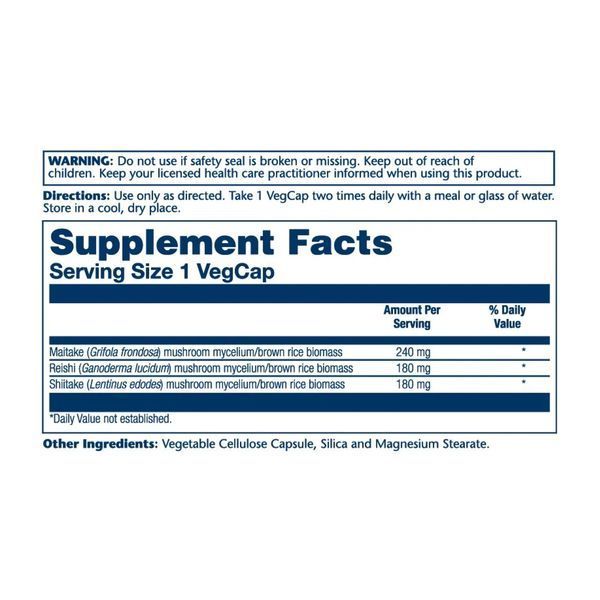 Mushroom Immune Complex, Solaray, грибний комплекс для зміцнення імунітету, 100 капсул 2023-10-2127 фото