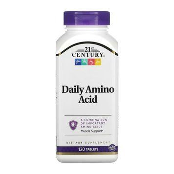 Daily Amino Acid 21st Century, Аминокислоты для ежедневного приема, 120 таблеток 100-88-0227193-20 фото
